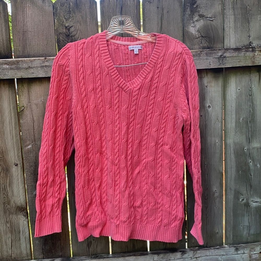 Croft & Barrow pink sweater sz. L